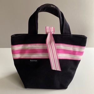 Bowman bag with pink striped ribbon detail. Good used condition.